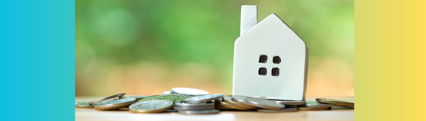 A model house on some coins