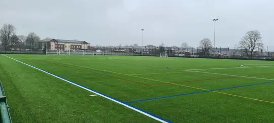 Artificial football pitch